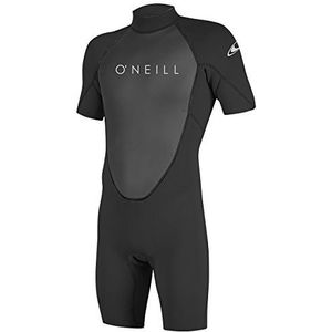 O'Neill Wetsuits Heren Reactor-2 2mm Terug Zip Spring Wetsuit, Zwart/Zwart, XS