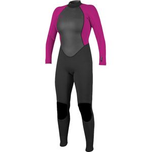 O'Neill Wetsuits Reactor Back Zip duikpak dames, zwart/bessen, 34 FR (maat fabrikant: 34)