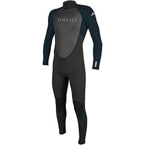 O'Neill Wetsuits Men's Reactor-2 3/2mm Back Zip Full Wetsuit, Black/Abyss, S