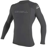 O'Neill - Basic Skins L/S Rashguard Surfshirt - Donkergrijs - Wit - 89% Polyester - 11% Elastaan