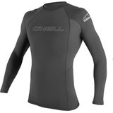 O'Neill - Basic Skins L/S Rashguard Surfshirt - Donkergrijs - Wit - 89% Polyester - 11% Elastaan
