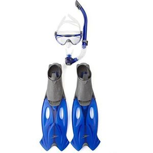 Speedo Unisex Adult Glide Masker, Snorkel & Fin Set