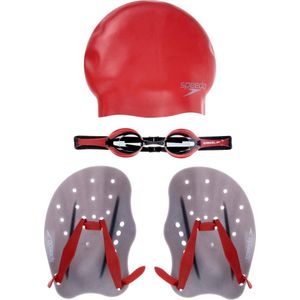 speedo Performance badmuts grijs/rood Maat M