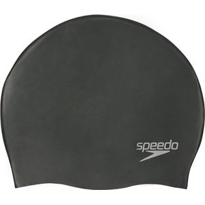 Speedo Unisex badmuts Plain Moulded Silicone, zwart, één maat, 8-709849097