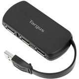 Targus - 4-Poorts USB 2.0-Hub - Zwart - USB 2.0 - Plug & Play