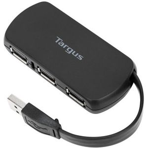 Targus - 4-Poorts USB 2.0-Hub - Zwart - USB 2.0 - Plug & Play