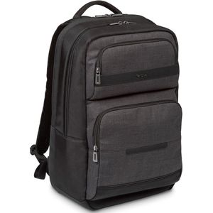 Targus CitySmart TSB912EU Laptoptas, 12,5 inch - 15,6 inch ruime multifit notebookrugzak met veel vakken, zwart/grijs