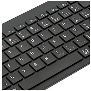 Targus Computertoetsenbord met cijferblok, draadloos Azerty toetsenbord, bluetooth-toetsenbord met antimicrobiële bescherming DefenseGuard - zwart, AKB863FR