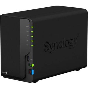 Synology DS220+ 6TB 2 Bay Desktop NAS-oplossing, geïnstalleerd met 2 x 3TB Western Digital Red Drives