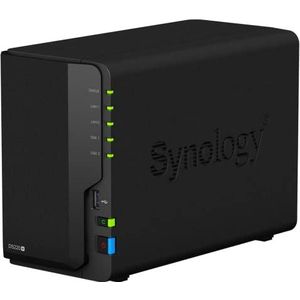Synology DS220+ 6TB 2 Bay Desktop NAS-systeem, geïnstalleerd met 2 x 3TB Western Digital Red harde schijven