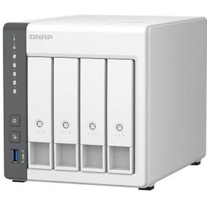 QNAP TS-433-4G/24TB Dekstop NAS-eenheid met Toshiba N300 drives