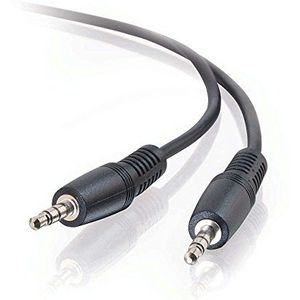 C2G 2M Audio Jack manspersoon to manspersoon Stereo Audio Extension kabel, Audio Jack voor Headphones, HDTV, Laptop, Smart Phone, Nintendo Switch, Car AUX, PS4, Xbox, Gaming controllers