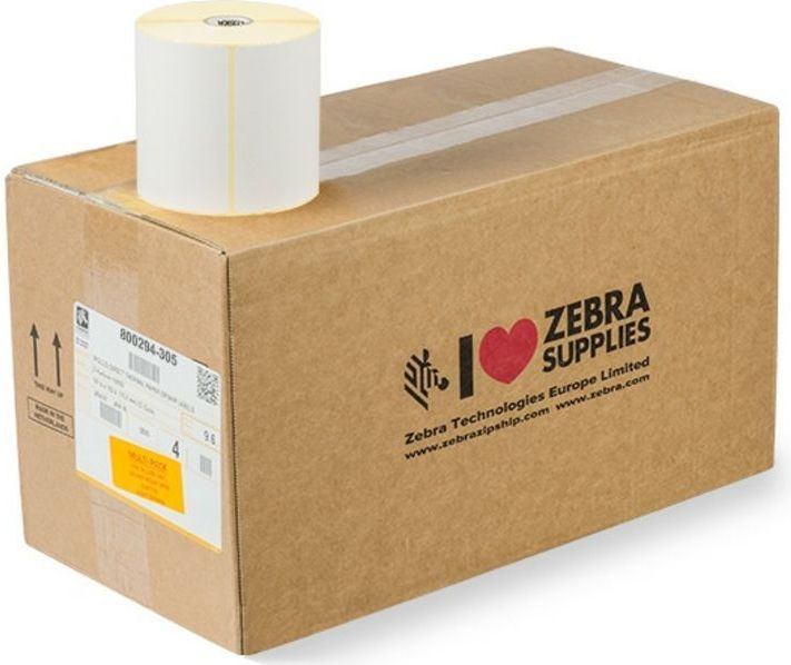 Zebra 800294-305 Etikett Schwarz auf Weiß (102 mm x 76 mm) 12 Rollen