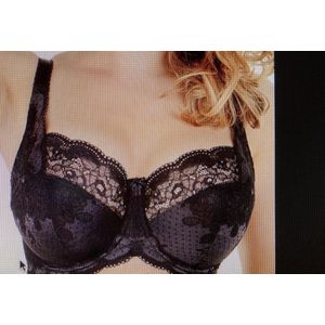 Panache superbra Lingerie Emily BH - underwired balconnet bra - zwart - maat D75