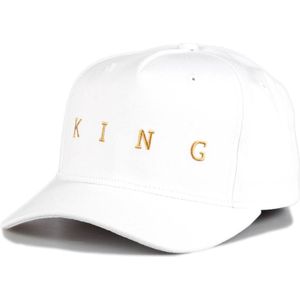 KING Apparel Tennyson Gold Curve Peak cap - White