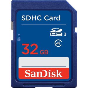 SANDISK Standaard flashgeheugenkaart (32 GB, SDHC), Geheugenkaart, Blauw