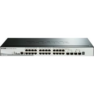 D-Link netwerk-switches POE, 28x10/100/1G, 2 x 10G SFP+, 2 x SFP SmartPro Stackable Switch