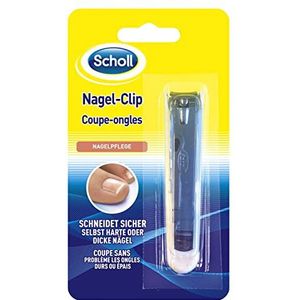 Scholl Nagelclip - voor verzorgde voeten - met hefboomsysteem om de inspanning te verminderen - ook ideaal voor harde of dikke nagels - stabiel - 1 stuk