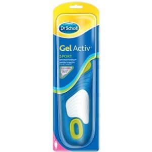 Scholl GelActiv Sport, Gel inlegzolen voor dames, voor sport, hardlopen en alle sporten, superieur comfort, verpakking van 2 inlegzolen, 35,5 - 40,5