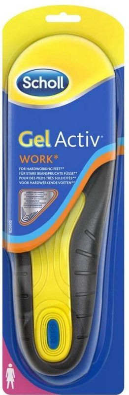 Scholl - Gel Activ Inlegzolen Work - Vrouw - Zwart - 1 Paar