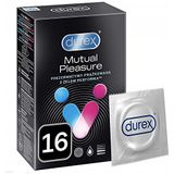 Durex - Mutual Pleasure - Vertraging Condooms - 16 Stuks - Geribbelde en Noppenstructuur