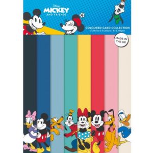 Mickey and Friends - Coloured Card A4 Pack