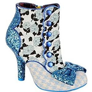 Irregular Choice SS23 Golden Years Hakken, Blauw Bloemen, UK 5 (EUR 38), Blauw Bloemetje, 38 EU