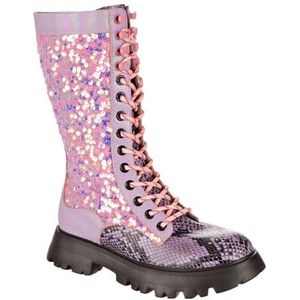 Irregular Choice Kapitein Glitzy Fashion Boot voor dames, roze, 38 EU