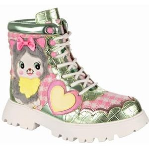Irregular Choice Dames schattigste Kitty Fashion Boot, Groen, 37 EU