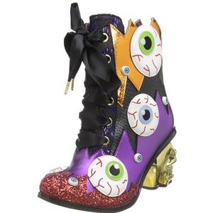 Irregular Choice Skull It modieuze dameslaarzen, zwart.