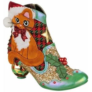 Irregular Choice Kerst Kitty Boots, Rood Multi, EUR 41 (UK 7.5), Rood Multi, 41 EU