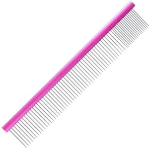 Groom Professional Spectrum Aluminium Comb 80/20 Dark Pink 25cm