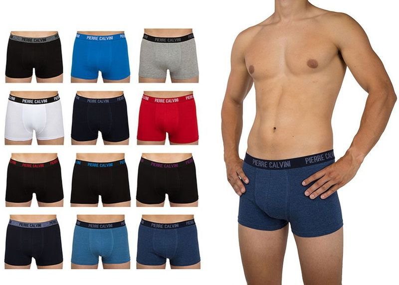 Pierre Calvini - Boxershort - Classic Kleuren - Heren Ondergoed - 12 Stuks