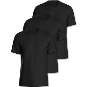 Set van 3 zachte heren T-shirts van 100% katoen - Zwart-Grijs-Wit - XXL
