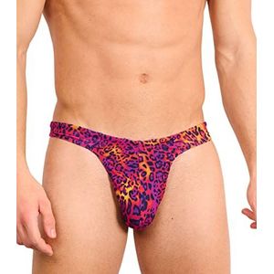 Kiniki Tan Through Zwemstring voor Heren - Hot Leopard
