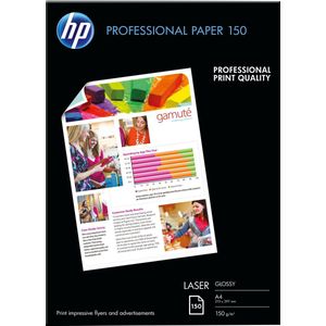 Fotopapier laser HP CG965A 150gr A4 glans wit 150vel