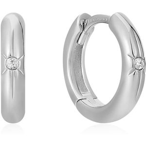Ania Haie AH E048-02H Pop Charms Dames Oorbellen - Oorringen - Sieraad - Zilver - 925 Zilver - 4 mm breed - 12 mm lang