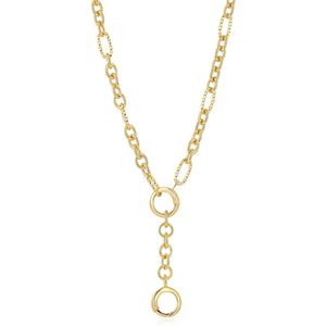 Ania Haie AH CC048-01G Pop Charms Dames - Schakelarmband - Sieraad - Zilver - Goudkleurig - 925 Zilver - 12 mm breed - 40 mm lang