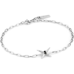 Ania Haie AH B053-01H Polished Punk Dames Armband - Schakelarmband - Sieraad - Zilver - 925 Zilver - Anker - 10 mm breed - 18.5 cm lang