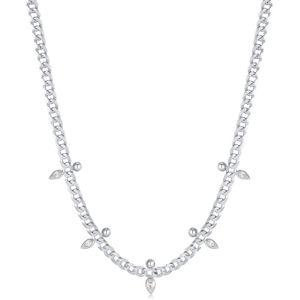 Ania Haie AH N053-07H Polished Punk Dames Ketting - Collier - Sieraad - Schakelketting - Zilver - 925 Zilver - Anker - 3 mm breed - 45 cm lang