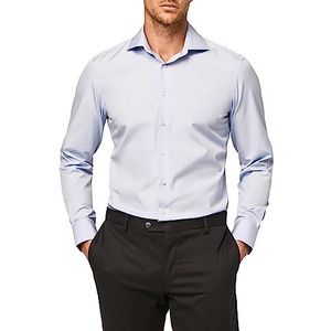 Hackett London Poplin Slim BC Businesshemd voor heren, Blauw (Sky), 16.5