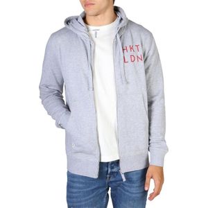 Hackett - Bomuld Sweater - Grijs - Hoodie met Rits
