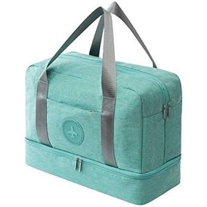 Zwemzak Droog Nat Compartiment Gescheiden Waterdichte Duffle Bag voor Gym Pool Beach, Blauw, L, Bakken