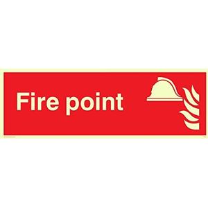 Viking Signs FV344-L31-PV bord ""Fire Point"", helder, vinyl, zelfklevend, 300 mm H x 100 mm W