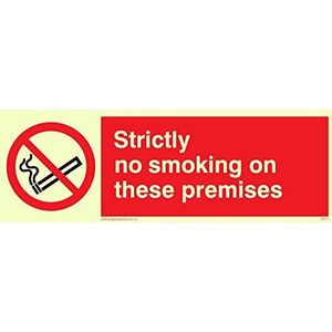 Viking Signs PS17-L15-PV Stritly No Smoking On These Premises, zelfklevend, 50 mm H x 150 mm W