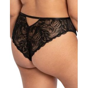 Curvy Kate Braziliaanse kanten daze slip voor dames, zwart.