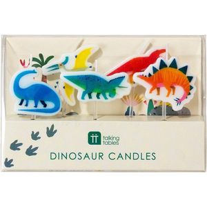TalkingTablesDinosaurus verjaardagskaarsen, gemengde kleuren, 5 stuks