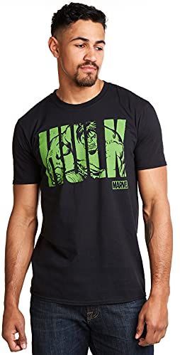 Marvel - Tekst Hulk - T-shirt - Zwart