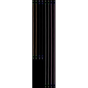 MyVolts Halo Long Pack, hoogwaardige patchkabel voor modulaire synthesizer (8 stuks, 3,5 mm mono-aansluiting, recht, verguld, 2 x 50 cm zwart, 2 x 50 cm geel, 2 x 80 cm grijs, 2 x 80 cm roze)