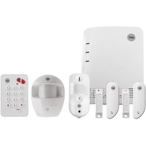 Yale - Smart Home Alarmsysteem Camera GSM kit - SR-3800i - Wit - Draadloos - Starterskit+GSM kaart